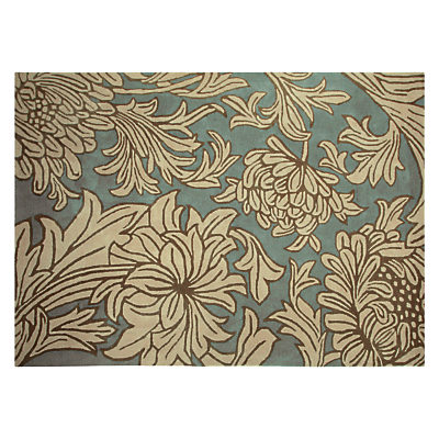 William Morris Chrysanthemum Rug, Blue